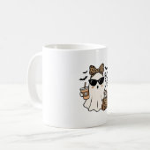 Boo Jee Geist Halloween Leopard Schleife Vektor De Kaffeetasse (Vorderseite Links)