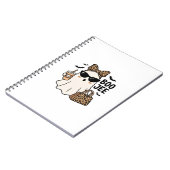Boo Jee Geist Halloween Leopard Schleife Vektor De Notizblock (Linke Seite)