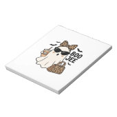 Boo Jee Geist Halloween Leopard Schleife Vektor De Notizblock (Rotiert)
