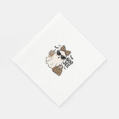 Boo Jee Geist Halloween Leopard Schleife Vektor De Serviette (Ecke)