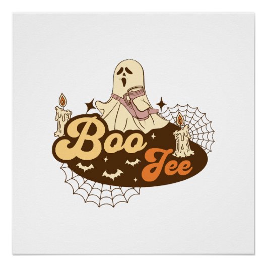 Boo-Jee Geist Halloween lustig Poster (Vorderseite)