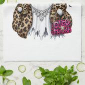 Boo-JEE Gespenst Leopard Kokette Halloween Geschirrtuch (Gefaltet)