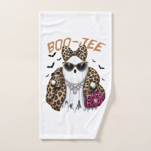 Boo-JEE Gespenst Leopard Kokette Halloween Handtuch (Handtuch)