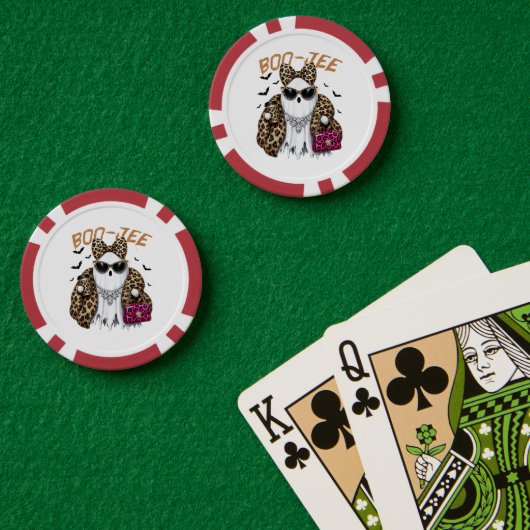 Boo-JEE Gespenst Leopard Kokette Halloween Pokerchips (Pokertisch (doppelt))