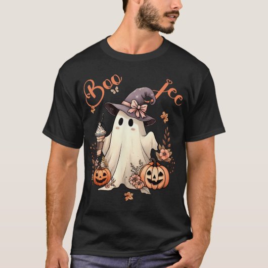 Boo Jee Ghost Drink Kaffee Coquette Bow T-Shirt (Vorderseite)