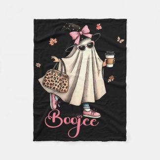 Boo Jee Ghost Drinking Coquette Bow Hallowe Fleecedecke