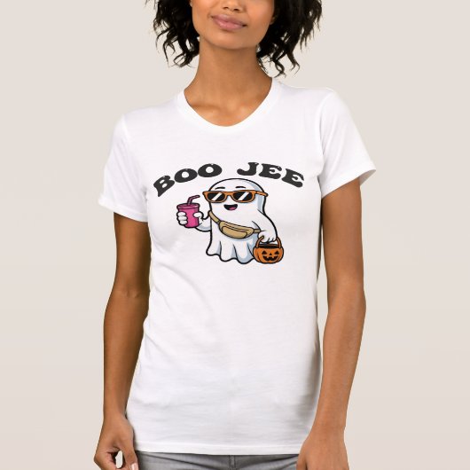 BOO-JEE Ghost – Funny Boujee Halloween Design T-Shirt (Vorderseite)