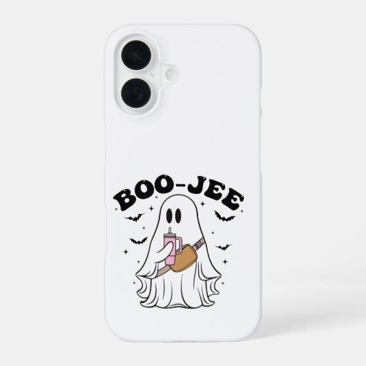 BOO-JEE Ghost Halloween Cute Phone Case iPhone 16 Hülle (Rückseite)