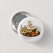 Boo-Jee Ghost Halloween lustig Button (Vorne & Hinten)