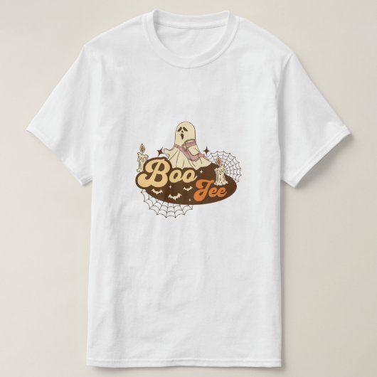 Boo-Jee Ghost Halloween lustig T-Shirt (Design vorne)