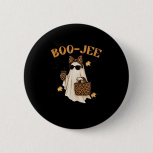 Boo-jee Ghost, Leopard Spooky Season, halloween Co Button