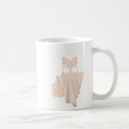 Boo Jee Ghost mit Kaffee Coquette Bow Halloween W Kaffeetasse (Rechts)