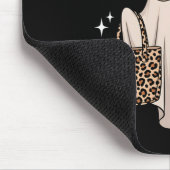 Boo Jee Ghost mit Kaffee Coquette Bow Halloween W Mousepad (Ecke)