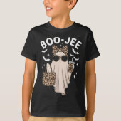 Boo Jee Ghost mit Kaffee Coquette Bow Halloween W T-Shirt (Vorderseite)