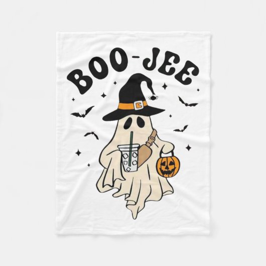 Boo Jee Ghost Niedlich Funny Halloween Fleecedecke (Vorderseite)