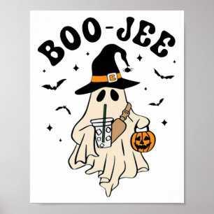 Boo Jee Ghost Niedlich Funny Halloween Poster