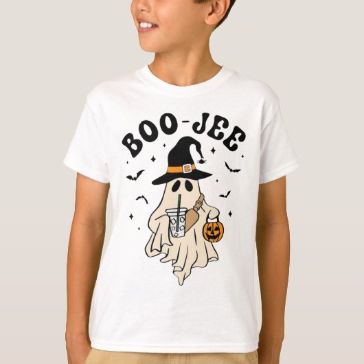 Boo Jee Ghost Niedlich Funny Halloween T-Shirt (Vorderseite)