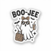 BOO-JEE Ghost – Stylish Halloween Diva Design Aufkleber (Vorderseite)