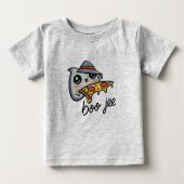 Boo Jee isst Pizza Baby T-shirt (Vorderseite)