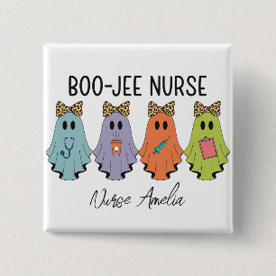 Boo-Jee Krankenschwester Halloween-Geist Personali Button