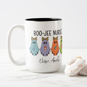 Boo-Jee Krankenschwester Halloween-Geist Personali Zweifarbige Tasse