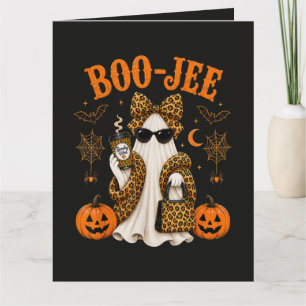 Boo JEE Leopard Geist Halloween Süß Gruselig Karte