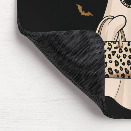 Boo Jee Leopard Ghost Coffee Halloween Boujee Wome Mousepad (Ecke)