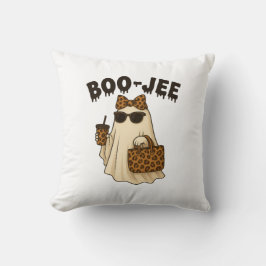 BOO-JEE Leopard Print Ghost Throw Pillow  Kissen