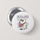 Boo Jee Lustiger Halloween-Geist Button (Vorne & Hinten)