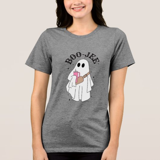 Boo JEE Lustiges Halloween  Tri-Blend Shirt (Vorderseite)