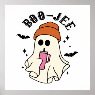 Boo-Jee lustiges Halloween Tumbler-Inspiriert Geis Poster