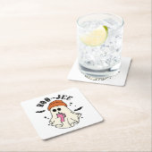 Boo-Jee lustiges Halloween Tumbler-Inspiriert Geis Rechteckiger Pappuntersetzer (Vor Ort)