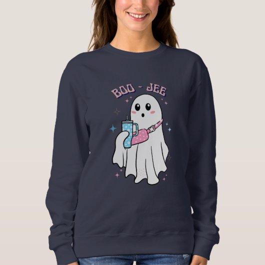 BOO-JEE Niedlich Ghost Halloween Kostümgestaltung Sweatshirt (Vorderseite)