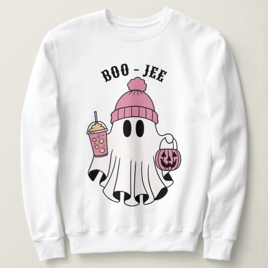 Boo-jee Niedlich Ghost Halloween Sweatshirt (Design vorne)
