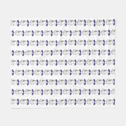 Boo-Jee Niedlicher Halbwunder mit Eiskaffee Fleecedecke (Vorderseite (Horizontal))