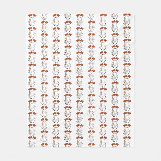 Boo-Jee Niedliches Halloween Ghost mit 40oz Tumble Fleecedecke (Vorderseite)