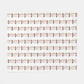 Boo-Jee Niedliches Halloween Ghost mit 40oz Tumble Fleecedecke (Vorderseite (Horizontal))