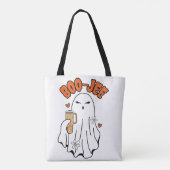 Boo-Jee Niedliches Halloween Ghost mit 40oz Tumble Tasche (Rückseite)