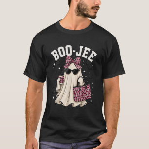Boo JEE Süßer Geist Halloween Leopard Bogen Grusel T-Shirt