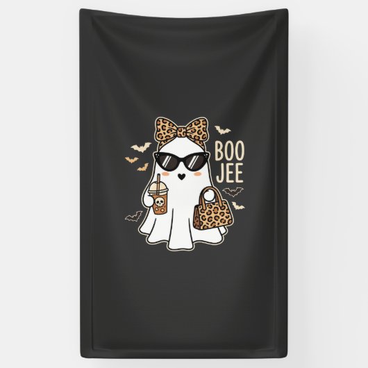 Boo Jee Süßer Geist Halloween Leopard Design_1 Banner (Vertikal)
