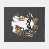 Boo Jee Süßer Geist Halloween Leopard Design_1 Fleecedecke (Vorderseite (Horizontal))