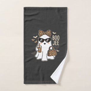 Boo Jee Süßer Geist Halloween Leopard Design_1 Handtuch