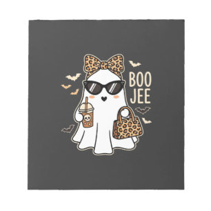 Boo Jee Süßer Geist Halloween Leopard Design_1 Notizblock