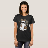 Boo Jee Süßer Geist Halloween Leopard Design_1 T-Shirt (Vorne ganz)