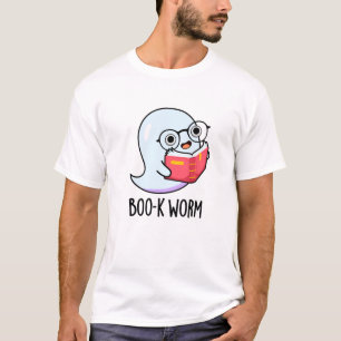 Boo-k Worm Funny Halloween Bookworm Ghost Pub T-Shirt