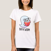 Boo-k Worm Funny Halloween Bookworm Ghost Pub T-Shirt (Vorderseite)