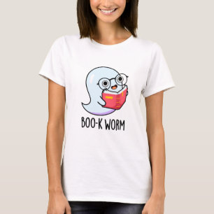 Boo-k Worm Funny Halloween Bookworm Ghost Pub T-Shirt
