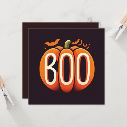 Boo ! karte (Vorderseite/Rückseite Beispiel)