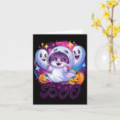 Boo-Katze Geist Karte (Gelbe Blume)