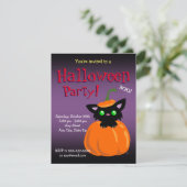BOO! Katze im KürbisHalloween/Geburtstagsladen Einladung (Stehend Vorderseite)